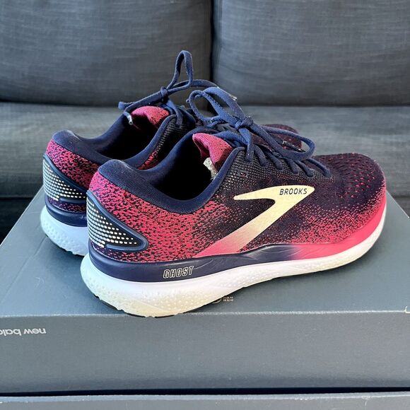 Brooks Ghost 16 Peacoat Apricot Blue Running Shoes 1204071B422 Women's Size 9 - Picture 6 of 12